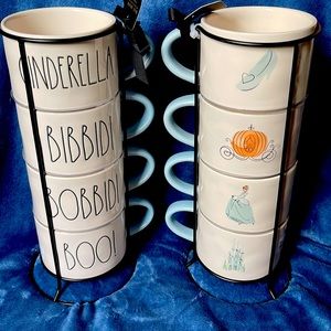 Rae Dunn Stacking Coffee Cup Cinderella Disney Set
